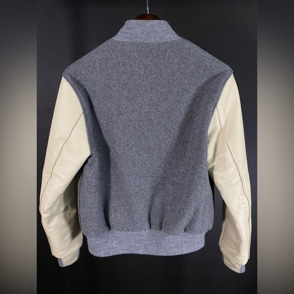 Thursday Boots - Wool Blend Racer Jacket with Leather Sleeves - Picture 2 of 5